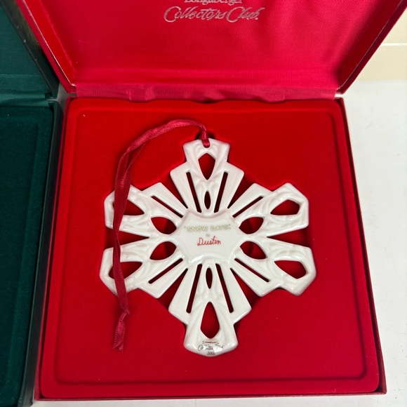 Lot (7) Longaberger Christmas ornaments/tie-on Collector’s Club/Snowfrie… - Picture 7 of 11